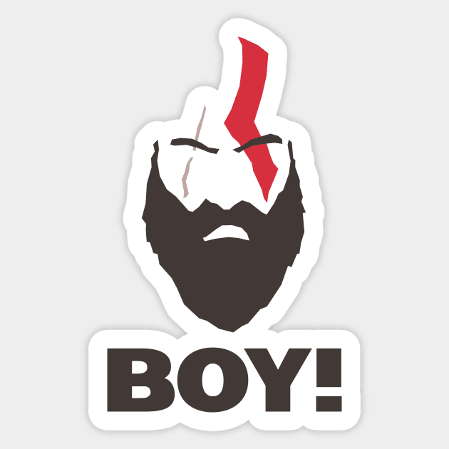 God of War - Kratos - BOY! Sticker by InfinityTone